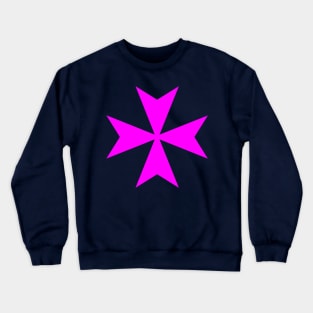 St. John's Cross / Maltese Cross (pink) Crewneck Sweatshirt